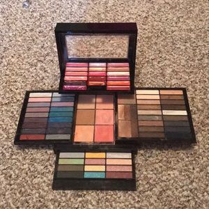 Variety of colors lipgloss eyeshadow blush